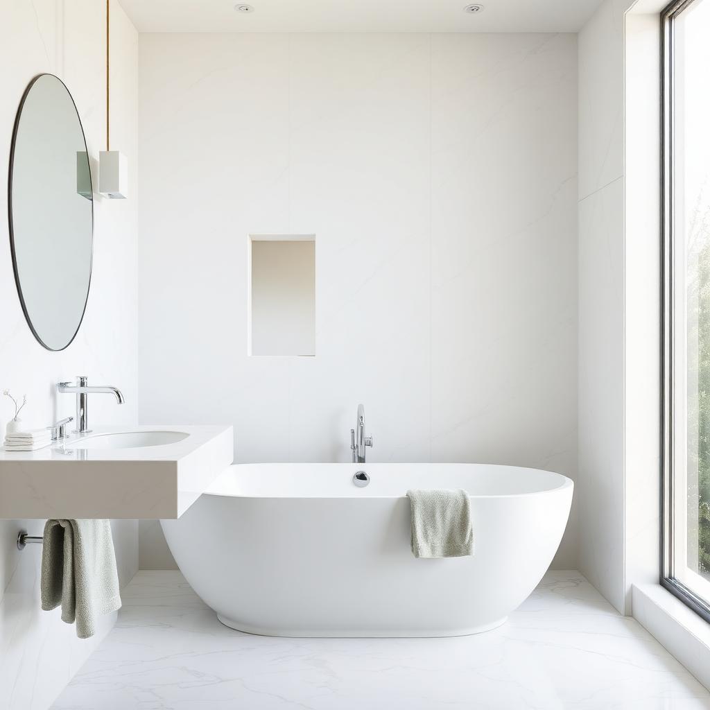 Pristine bright bathroom