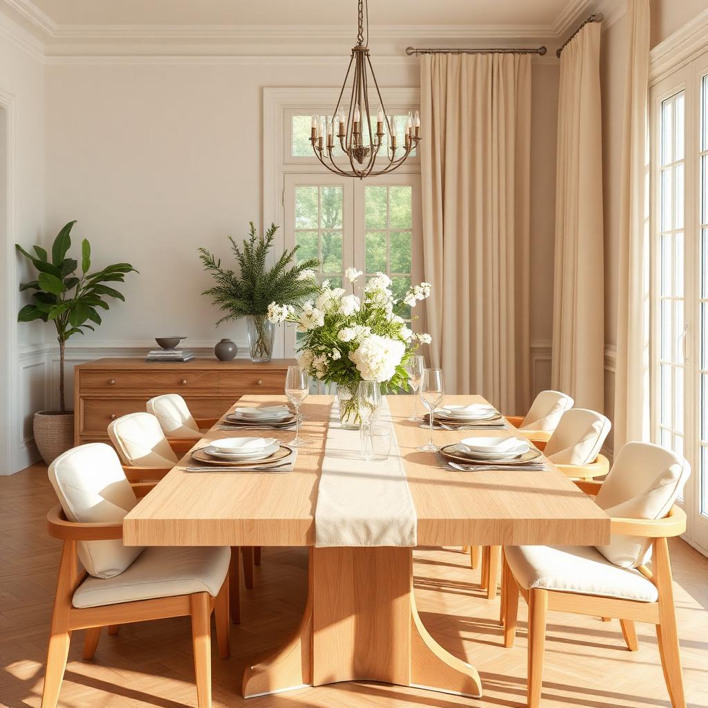 Elegant clean dining area